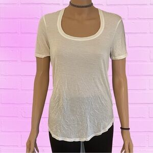 ATM T-Shirt Plain White Tee - Wide / Scoop Neck